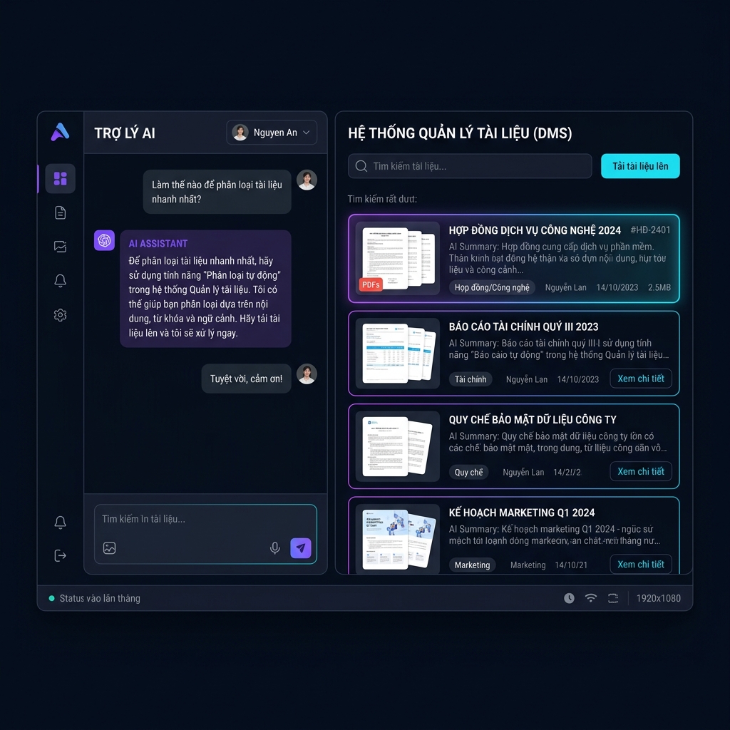 trolyao.ai Dashboard — Chat AI và Quản lý văn bản